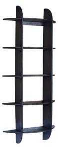 Mensola da Parete 5 Pezzi 70x22x160 cm in Legno di Mango Westwood Nero