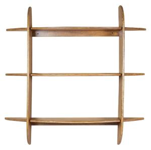 Mensola da Parete 3 Ripiani 100x23x100 cm in Legno di Mango Westwood Natural