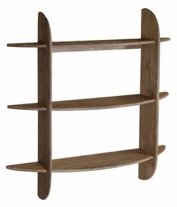 Mensola da Parete 3 Ripiani 100x23x100 cm in Legno di Mango Westwood Rustic Brown