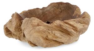 Ciotola Decorativa 40/50x40/50x15/22 cm in Legno Izara Natural