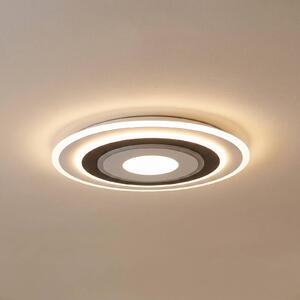 Plafoniera a LED Rebeka Lindby, dimmerabile, Bianco / Opale, Soggiorno / Sala da pranzo, Plastica, Moderno, Plafoniera LED