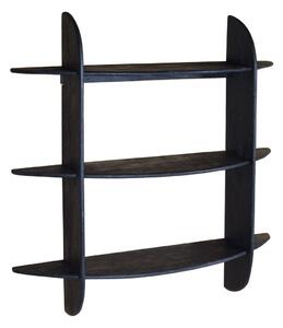 Mensola da Parete 3 Ripiani 100x23x100 cm in Legno di Mango Westwood Nero