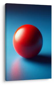Quadro su tela – Sfera rossa su sfondo blu