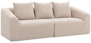 HOMCOM Divano 3 posti Cloud in chenille con seduta extra larga, molle e 3 cuscini, beige | Aosom Italy