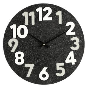 Orologio da Parete Ø40x4,5 cm in Legno Timing Nero