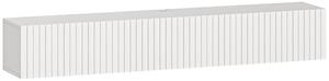 HOMCOM Mobile TV sospeso per TV fino 183 cm con 2 ante ribaltabili, 140x25x22 cm, bianco | Aosom Italy