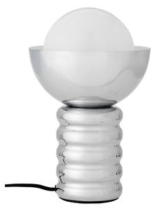 Lampada da tavolo argentata con paralume in vetro (altezza totale 32 cm) Spike – Bloomingville