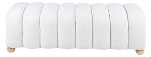Panca 120x43x43 cm in Bouclè Zora Bianco