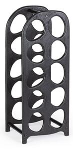 Porta Bottiglie da 10p 27x20x67 cm in Legno Yukon Nero