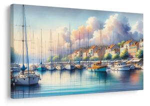 Quadro su tela – Marina tranquilla all'alba