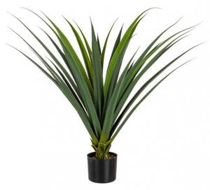 Set 2 Piante Artificiali Ruscaceae Altezza 90 cm in Plastica con Vasi Verde