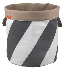 Cesta per il bucato grigia/color crema in tessuto 5 l Diagonal – Mette Ditmer Denmark