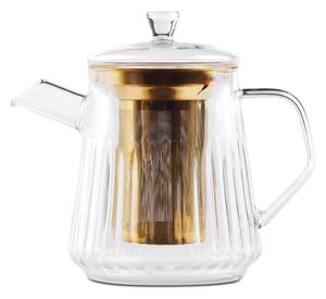 Teiera dorata in vetro con filtro 900 ml Mia – Vialli Design