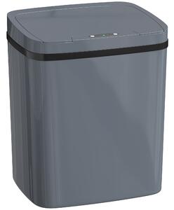 HOMCOM Cestino con Sensore 15L, Cestino Automatico con 2 Modalità di Apertura, per Ufficio e Cucina, 27,6x21,4x33,5 cm, Grigio | Aosom Italy