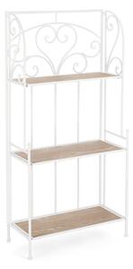Scaffale 3 Ripiani 60x28x127 cm in Acciaio Guenda Bianco