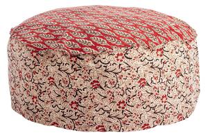 Pouf 65x65x25cm in Tessuto Lorient Rosso