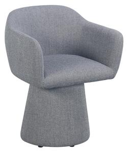 Poltrona Girevole da Soggiorno 59x55x77 cm in Tessuto Lottie Lottie Grigio Scuro