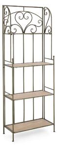Scaffale 4 Ripiani 59x28x167 cm in Acciaio Guenda Verde Scuro