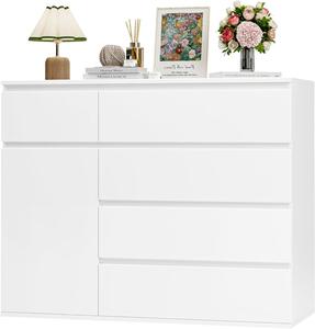 Mobiletto con ante - Comodino contenitore - Organizzazione degli spazi - Soluzione di stoccaggio versatile - 100x40x80 cm - Bianco