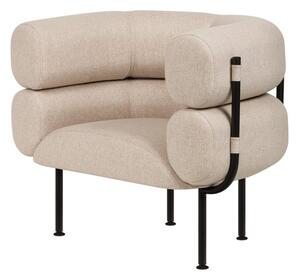 Poltrona beige con rivestimento in lana Ubi – noo.ma