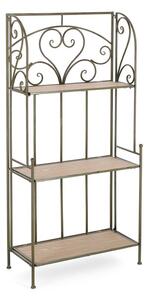 Scaffale 3 Ripiani 60x28x127 cm in Acciaio Guenda Verde Scuro