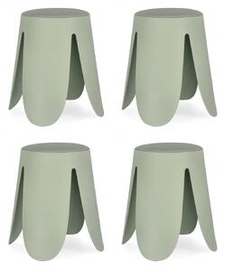 Set 4 Sgabelli Ø37x47 cm in Similpelle Imogen Tiffany