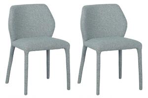 Set 2 Sedie da Soggiorno 50x55x77,5 cm in Poliestere Libby Felce