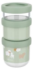 Portapranzo per bambini verde chiaro in plastica 3 pz Little Farm by Little Dutch – Mepal