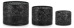 Set 3 Lanterne in Metallo Larjam Nero