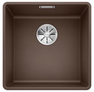 BLANCO SUBLINE 400-F lavello a scomparsa / SILGRANITE / Cafe / Tappo -