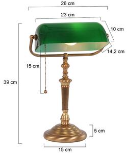 Steinhauer Ancilla lampada da scrivania vetro bronzo/verde
