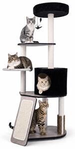 KOMFOTTEU, tiragraffi per gatti, 155 cm, con cuccia e 3 piattaforme