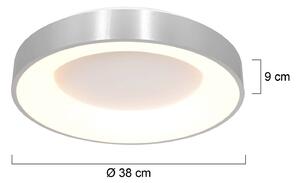 Steinhauer Plafoniera LED Ringlede, 2.700 K Ø 38 cm argento