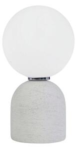 Lampada da tavolo grigia in ceramica con paralume in vetro (altezza totale 22 cm) Jael – Yes Everyday