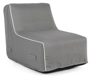 Poltrona Pouf Chaise Lounge Gonfiabile 90x60x70 cm in Poliestere Rihanna Grigio