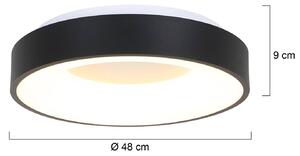 Steinhauer Ringlede plafoniera LED 2.700 K Ø 48 cm nero