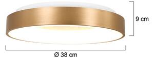 Steinhauer Ringlede plafoniera LED, 2.700 K Ø 38 cm oro
