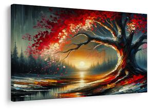 Quadro su tela – Albero della vita al tramonto
