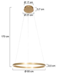 Steinhauer Ringlux lampada LED sospensione Ø 60cm 2 luci oro