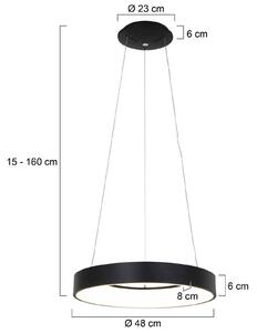 Steinhauer Ringlede lampada LED a sospensione Ø 48 cm nero