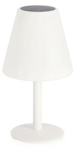 Lampada da Tavolo con Ricarica Solare Ø20x36 cm in Acciaio Solar Bianca
