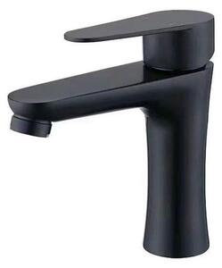 Rubinetto per lavabo in acciaio inossidabile con finitura nera