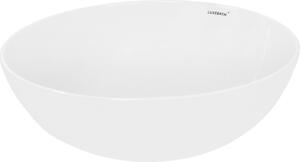 LuxeBath Lavabo Lavabo da appoggio, rotondo, Ø 40x14,7 cm, bianco, Vetroceramica