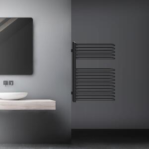 LuxeBath radiatore per bagno 500 x 800 mm antracite, radiatore di design per bagno, radiatore di design asciugasalviette radiatore per bagno, senza elemento riscaldante