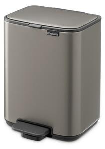 Cestino per la spazzatura grigio in acciaio con pedale 4 l Bo – Brabantia