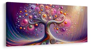 Quadro su tela – Albero della vita colorato in vortice