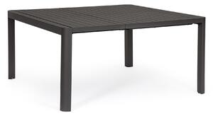 Tavolo Allungabile da Giardino 149x97/149x77.5 cm in Alluminio Kiplin Antracite