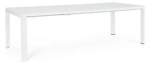 Tavolo Allungabile da Giardino 100x180/240x77.5 cm in Alluminio Kiplin Bianco