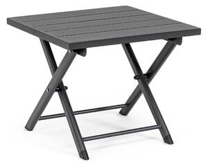 Tavolino da Salotto 44x43x36 cm in Alluminio Taylor Grigio Scuro