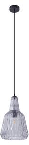 Lampada a sospensione Lindby Belarion, grigio, 1 luce, vetro, Ø 23 cm